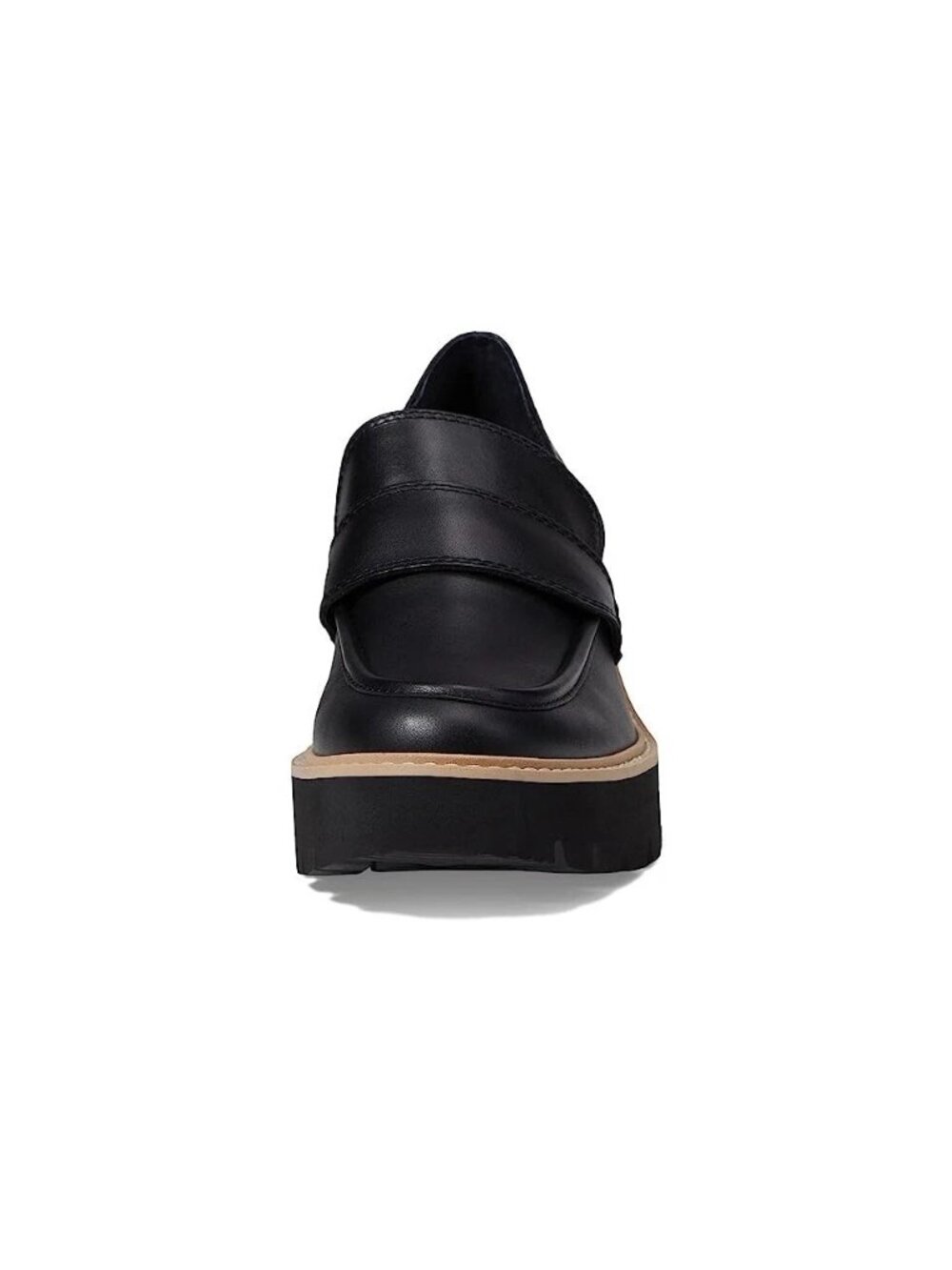 Dolce Vita Halona Black Leather Chunky Platform Loafers Size 9.5 M New - Picture 2 of 3